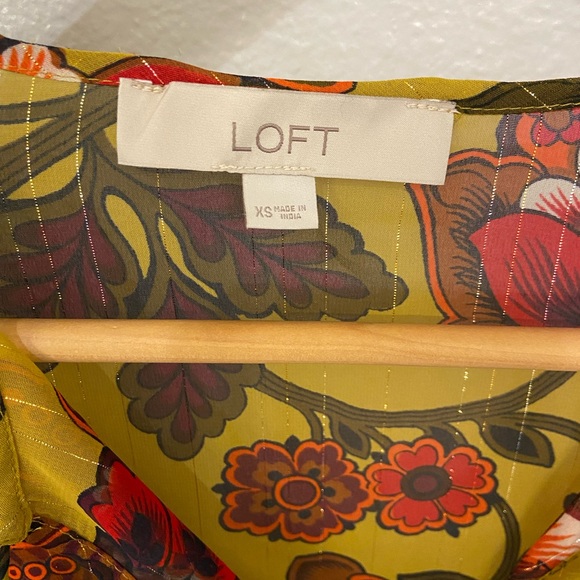 LOFT Woodland Bell Sleeve Blouse - Picture 5 of 5